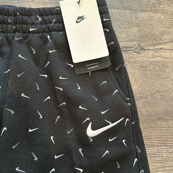 Nike Size 4 Black Swoosh Sweatpant Joggers - Picture 2 of 8